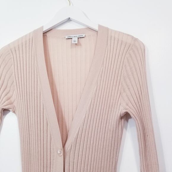 Cotton by Autumn Cashmere Cream Rib Long Knit Cardigan - Picture 4 of 12